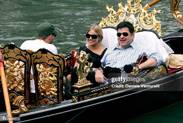 Heath Ledger, Sienna Miller and Oliver Platt during 2005 Venice Film Festival - Sienna Miller Sighting - September 3, 2005 in Venice Lido, Italy.