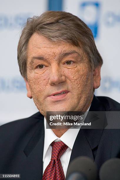 Victor Yushchenko during President Victor Yushchenko at Chatham House at Chatham House in London, Great Britain.