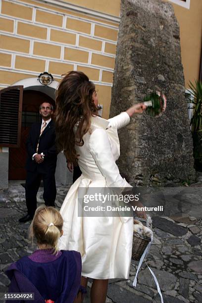 Fiona Swarovski during Karl Hainz Grasser and Fiona Swarovski Wedding at Weissenkirchen in Weissenkirchen, Wien, Austria.