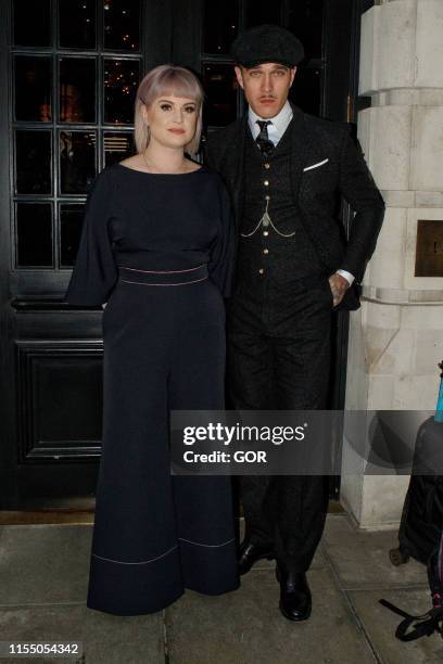 Kelly Osbourne and Jimmy Q attend GQ Private Dinner at Berners Tavern during LFWM June 2019 on June 10, 2019 in London, England.