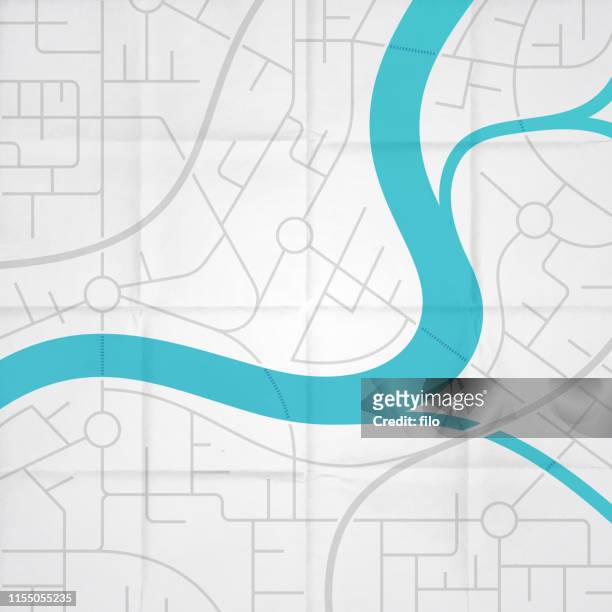abstract road map - road intersection stock illustrations