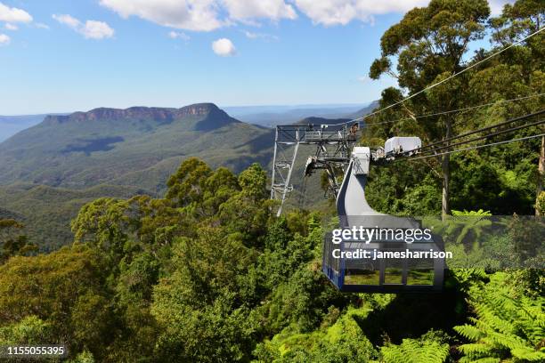 cable car, blue mountains, new south wales, australia - blue mountains australia stock pictures, royalty-free photos & images