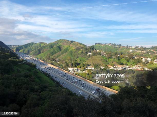 405 freeway near bel air, los angeles, california, united states - highway 405 fotografías e imágenes de stock