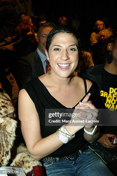 Diam's, singer during Paris Fashion Week - Autumn/Winter 2006 - Ready to Wear - Sonia Rykiel - Front Row at Paris in Paris, France.