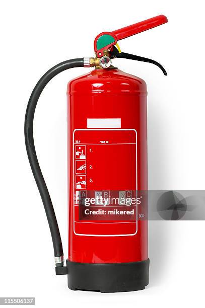 fire extinguisher (with clipping path) - fire extinguisher stock pictures, royalty-free photos & images