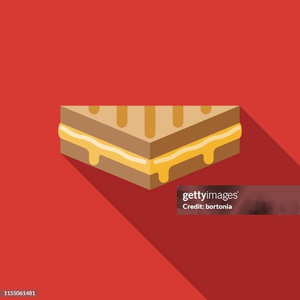 grilled cheese sandwich icon - cheddar cheese stock illustrations