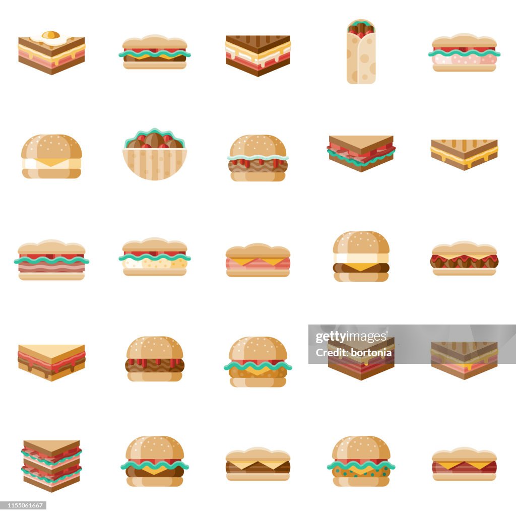 Sandwich Icon Set
