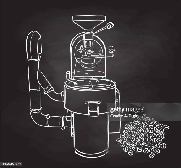 coffee-roasting - roasted stock illustrations