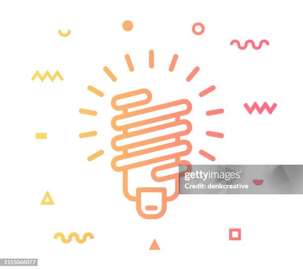 led light line style icon design - led light home stock illustrations