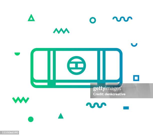 surface measuring line style icon design - precision stock illustrations