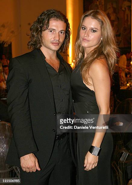 Emanuele Malenotti and Lola Ponce during Milan Fashion Week Spring/Summer 2007 - Belstaff - Front Row and Backstage at Milano Moda Donna - Sala...