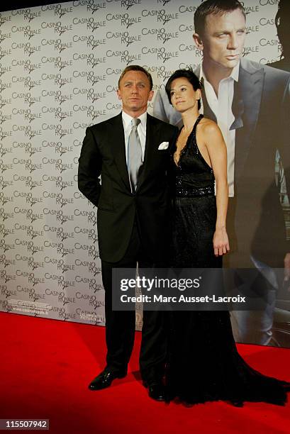 Daniel Craig and Satsuki Mitchell during "Casino Royale" Paris Premiere - Outside Arrivals at The Grand Rex in Paris, France.