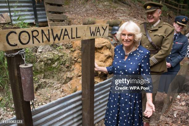 Camilla, Duchess of Cornwall, in her role as Honorary Air Commodore, during a visit to Royal Air Force Halton, as part of its centenary year...