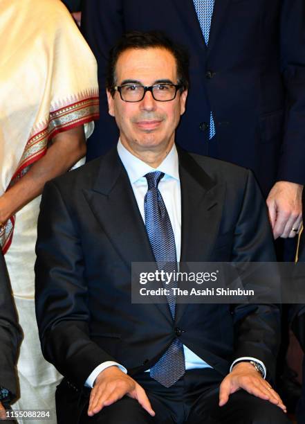 Treasury Secretary Steven Mnuchin attends a photo session following the G20 Finance Ministers and Central Bank Governors meeting on June 09, 2019 in...