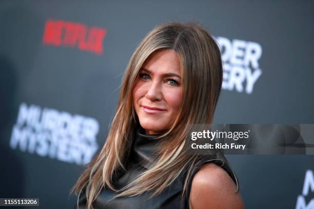 Jennifer Aniston attends the LA premiere of Netflix's "Murder Mystery" at Regency Village Theatre on June 10, 2019 in Westwood, California.