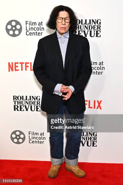 Fran Lebowitz attends the world premiere of Netflix's ROLLING THUNDER REVUE: A BOB DYLAN STORY BY MARTIN SCORSESE at Alice Tully Hall on June 10,...
