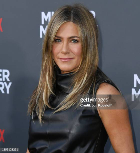 Jennifer Aniston attends LA Premiere Of Netflix's "Murder Mystery" at Regency Village Theatre on June 10, 2019 in Westwood, California.