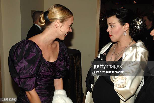 Chloe Sevigny and Debi Mazar during HBO 2006 Golden Globes After Party - Inside at Aqua Star Pool at the Beverly Hilton Hotel in Beverly Hills,...