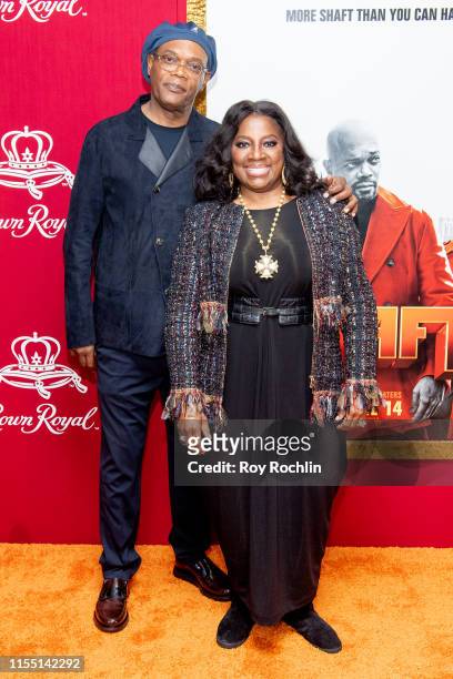Samuel L. Jackson and LaTanya Richardson attend the "Shaft" New York Premiere at AMC Lincoln Square Theater on June 10, 2019 in New York City.