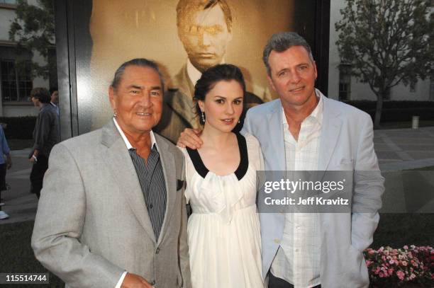 August Schellenberg, Anna Paquin and Aidan Quinn during "Bury My Heart at Wounded Knee" Los Angeles Premiere - Red Carpet at Paramount Theater,...