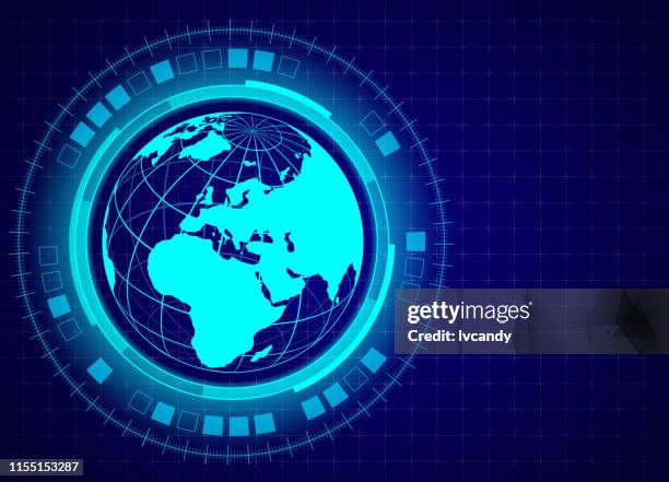 network earth - parallel world stock illustrations