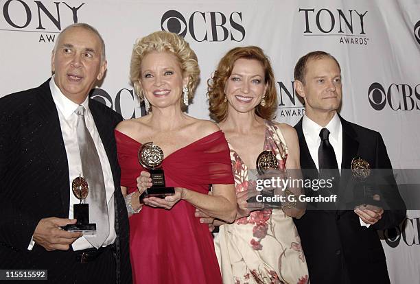 Christine Ebersole, winner Best Actress for "Grey Gardens"; Frank Langella, winner Best Actor for "Frost/Nixon"; Julie White, winner Best Leading...