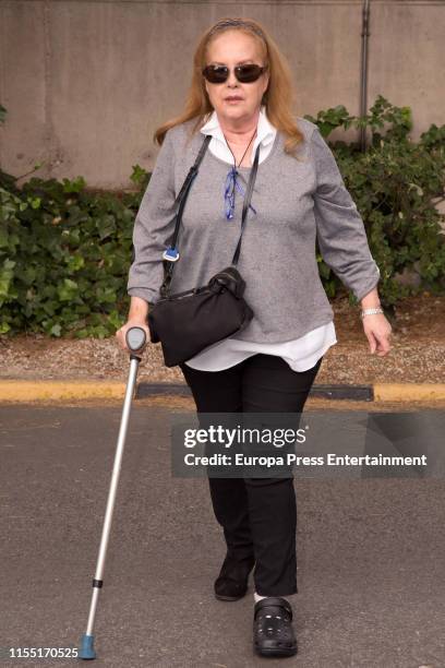 Fedra Lorente attends Chicho Ibañez Serrador funeral chapel on June 07, 2019 in Madrid, Spain.