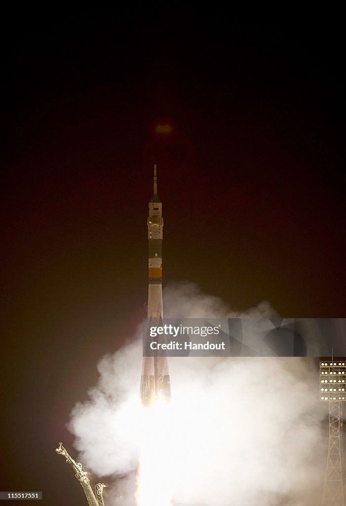 The Soyuz Launches From Baikonur Cosmodrome in Kazakhstan