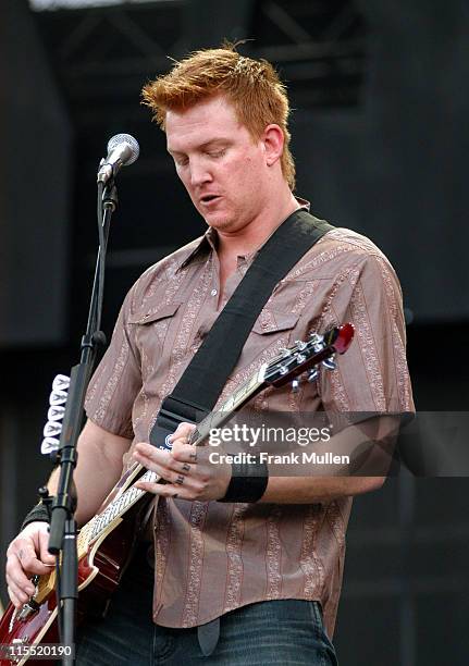 Josh Homme of Queens of the Stone Age during Voodoo Music Experience 2003 - Day Three at City Park in New Orleans, Louisiana, United States.