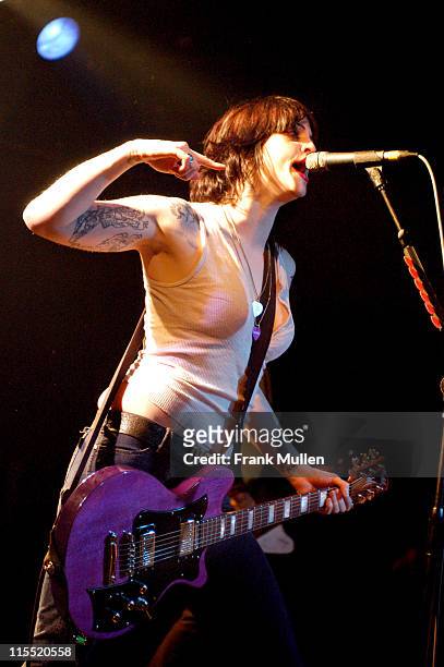 Brody Dalle of The Distillers during The Distillers in Concert - April 10, 2004 at Cotton Club in Atlanta, Georgia, United States.