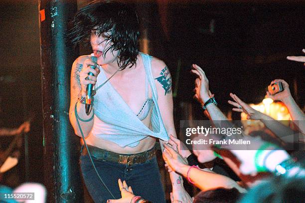 Brody Dalle of The Distillers during The Distillers in Concert - April 10, 2004 at Cotton Club in Atlanta, Georgia, United States.