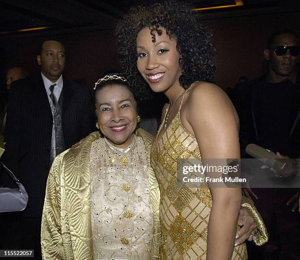 Xernona Clayton and Rissi Palmer during 2006 Trumpet Awards - After Party at Georgia World Congress Center in Atlanta, Georgia, United States.