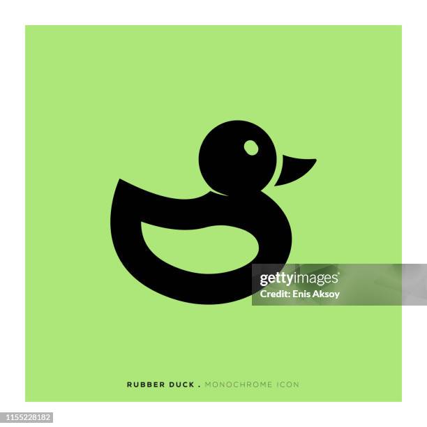 illustrazioni stock, clip art, cartoni animati e icone di tendenza di icona dell'anatra di gomma - duckling
