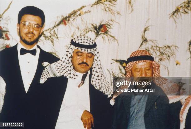 Mariage de Nidal Ayyad a Amman: Nidal Ayyad avec son oncle Abdel Rahim et avec son grand-pere Abdel Aziz.