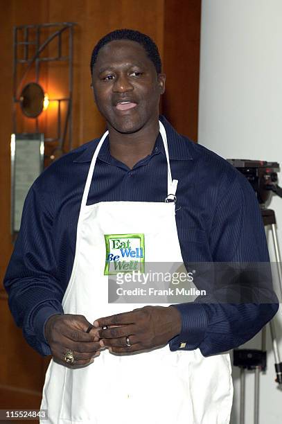 Dominique Wilkins during Eat Well Be Well Foods Announces National Spokesperson Dominique Wilkins at Lenox Mall in Atlanta, Georgia, United States.