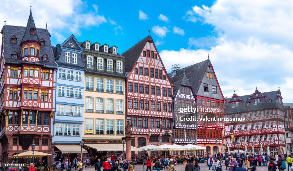 Frankfurt, Deutschland-Römerberg Altstadtplatz in Frankfurt, Deutschland