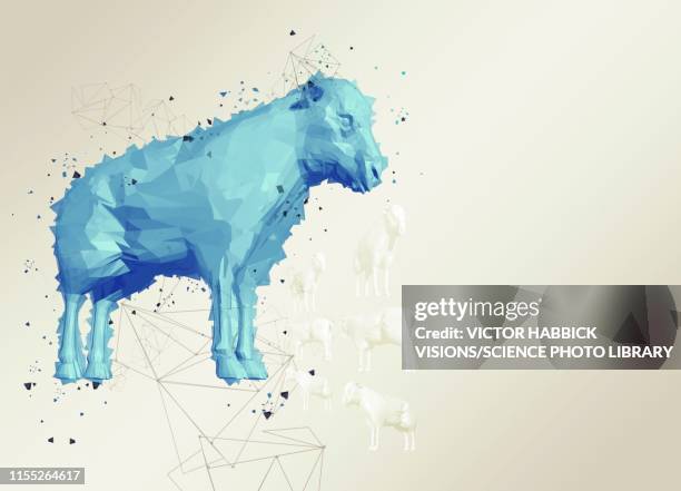 illustrations, cliparts, dessins animés et icônes de cow, illustration - manipulation génétique