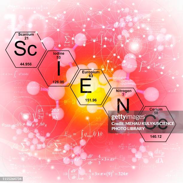 chemical elements science, illustration - 元素記号点のイラスト素材／クリップアート素材／マンガ素材／アイコン素材