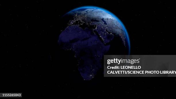 city lights on earth, illustration - continent geographic area stock illustrations