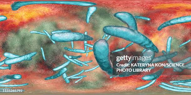 tuberculosis bacteria, illustration - 3d environment 360 stock illustrations