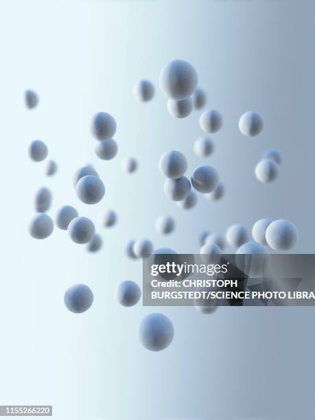 floating spheres, illustration - levitation stock illustrations