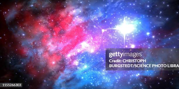 nebula and stars, illustration - sparkling stock illustrations