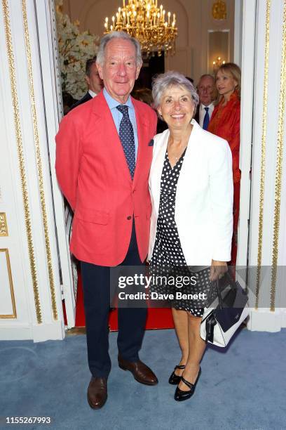 Michael Buerk and Christine Burek attend the Reinvented and Reimagined Mandarin Oriental Hyde Park, London relaunch party on June 11, 2019 in London,...