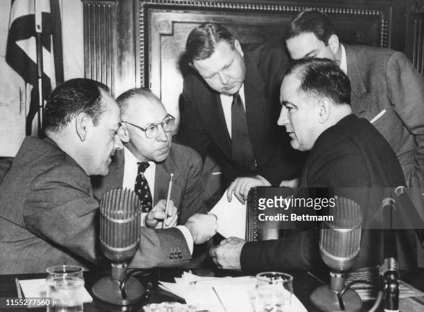 Senator Joseph McCarthy's Senate Investigating Subcommittee resumed open hearings on possible communist activities at Fort Monmouth, New Jersey. In...