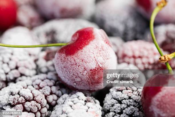 frutas congeladas - frozen food fotografías e imágenes de stock