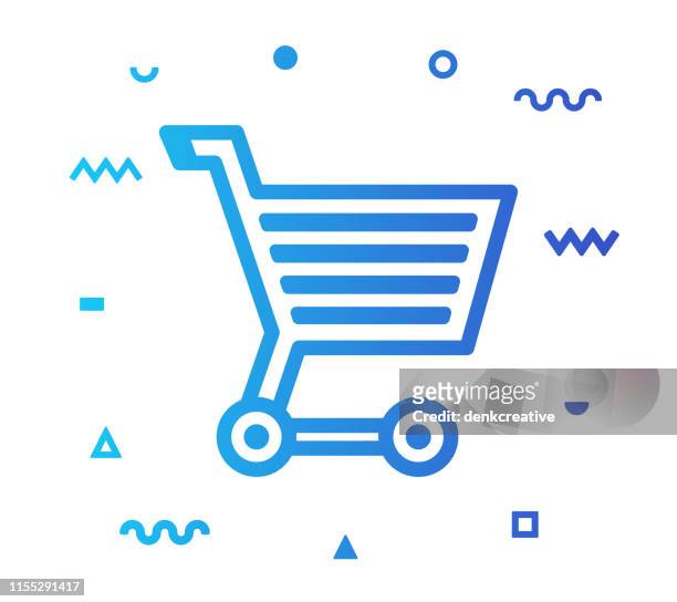 ilustrações, clipart, desenhos animados e ícones de loja shopping linha design icon estilo - online shopping