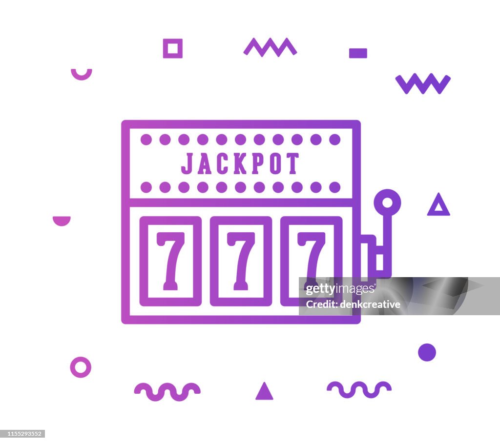 Gambling Line Style Icon Design