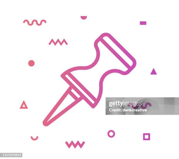 reminder line style icon design - news bulletin board stock illustrations