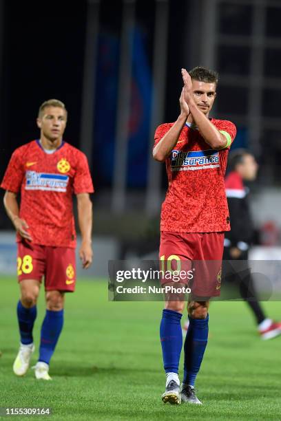 S Florin Tanase reacts during the game during the match between FCSB v FC Milsami Orhei, UEFA Europa League 2019/2020, First Qualifying Round, at...
