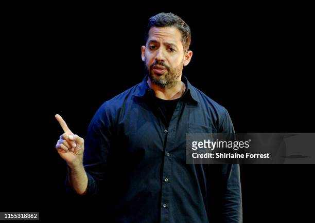 David Blaine performs on stage at O2 Apollo Manchester on June 11, 2019 in Manchester, England.